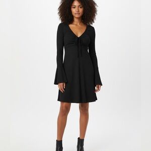 Topshop Black Long Sleeve Dress with Flared Cuffs